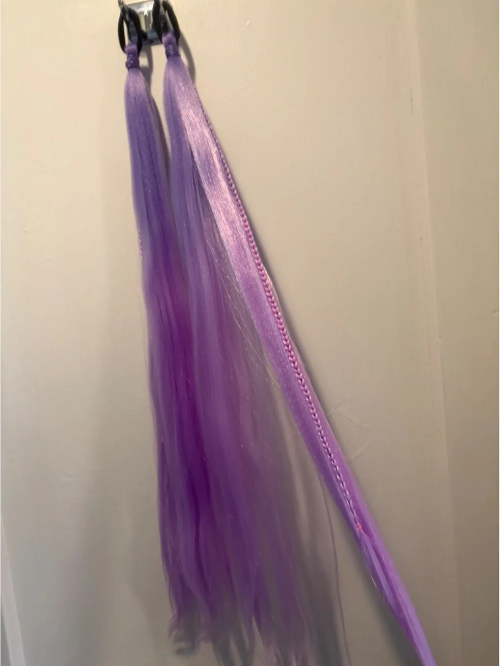 Handmade Purple to Pink Pigtail Hair Extensions - super soft and silky